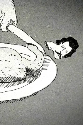 Louis Riel for Dinner poster background