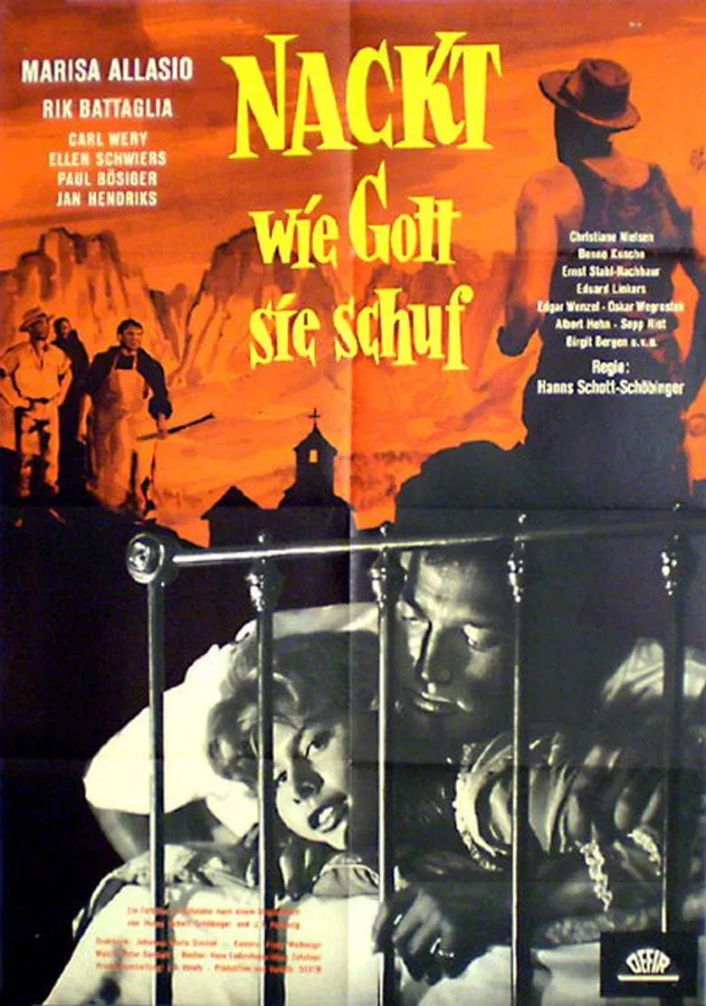 Nackt, wie Gott sie schuf poster background