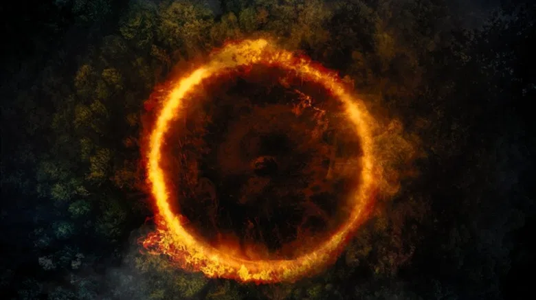 Atmospheric shot of the village at night