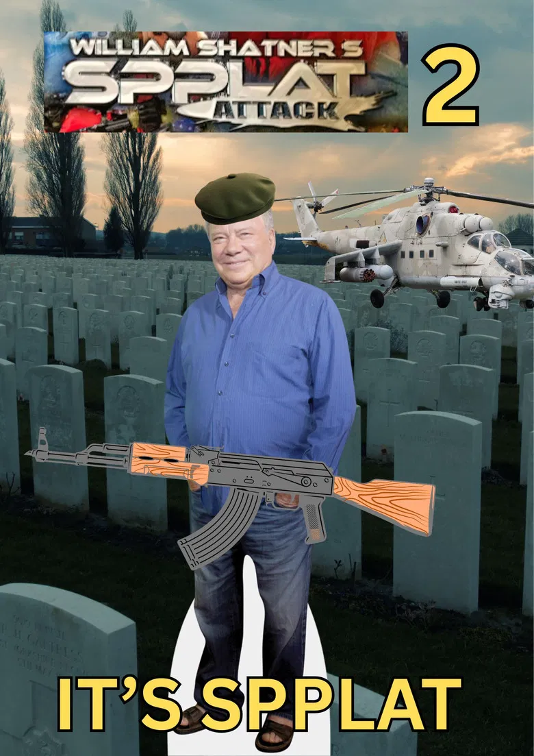 William Shatner's Spplat Attack II poster background