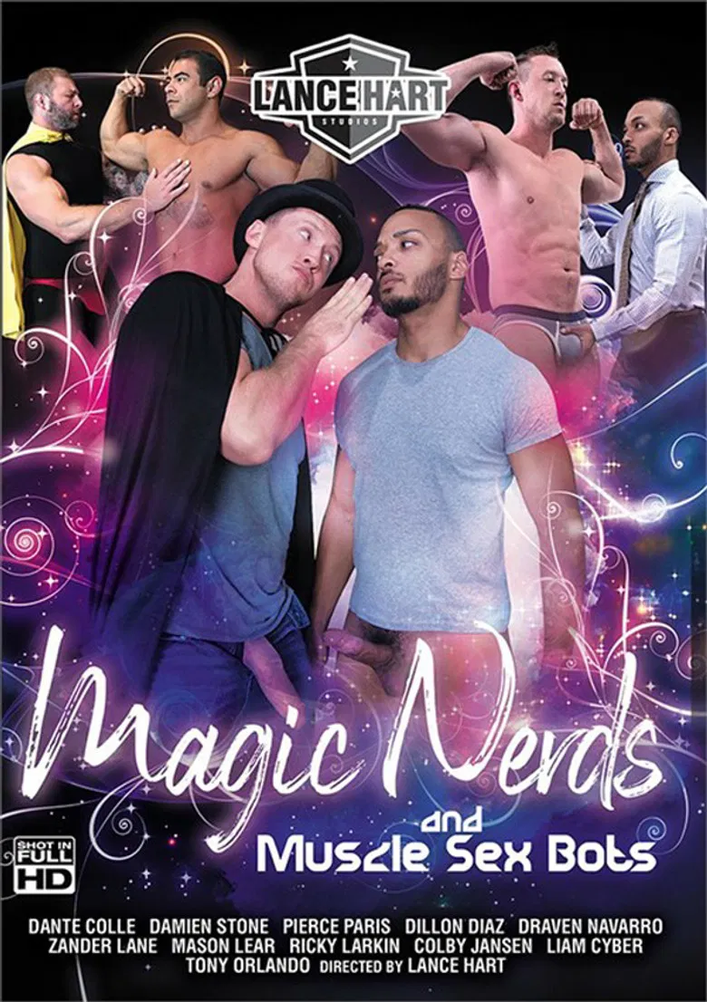 Magic Nerds and Muscle Sex Bots poster background