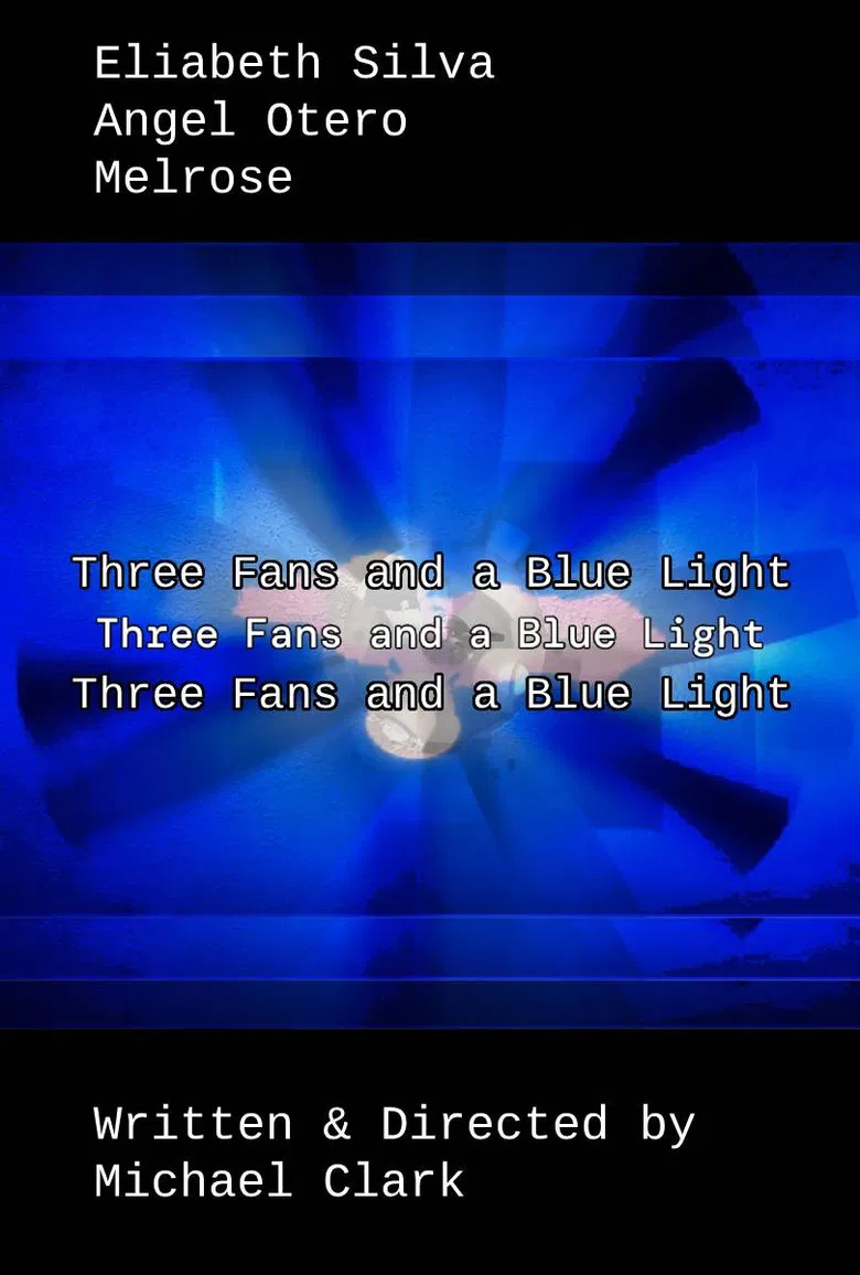 Three Fans and a Blue Light poster background