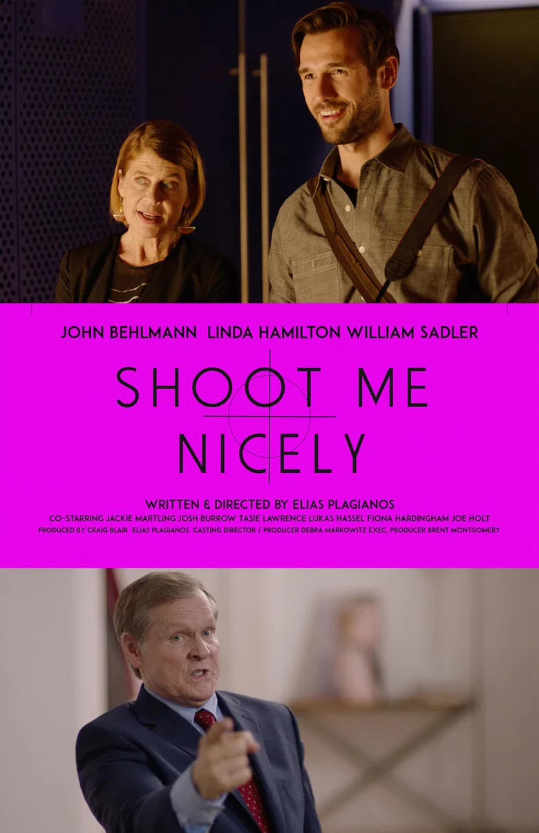 Shoot Me Nicely poster background