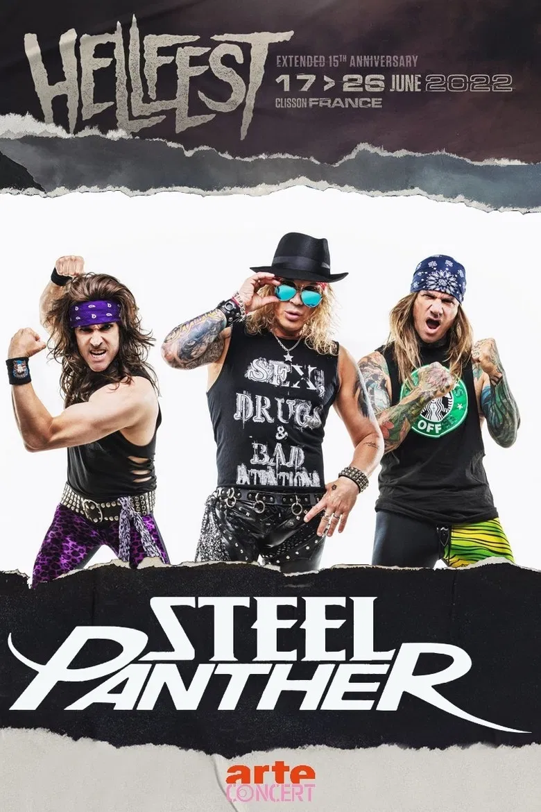 Steel Panther - Hellfest 2022 poster background