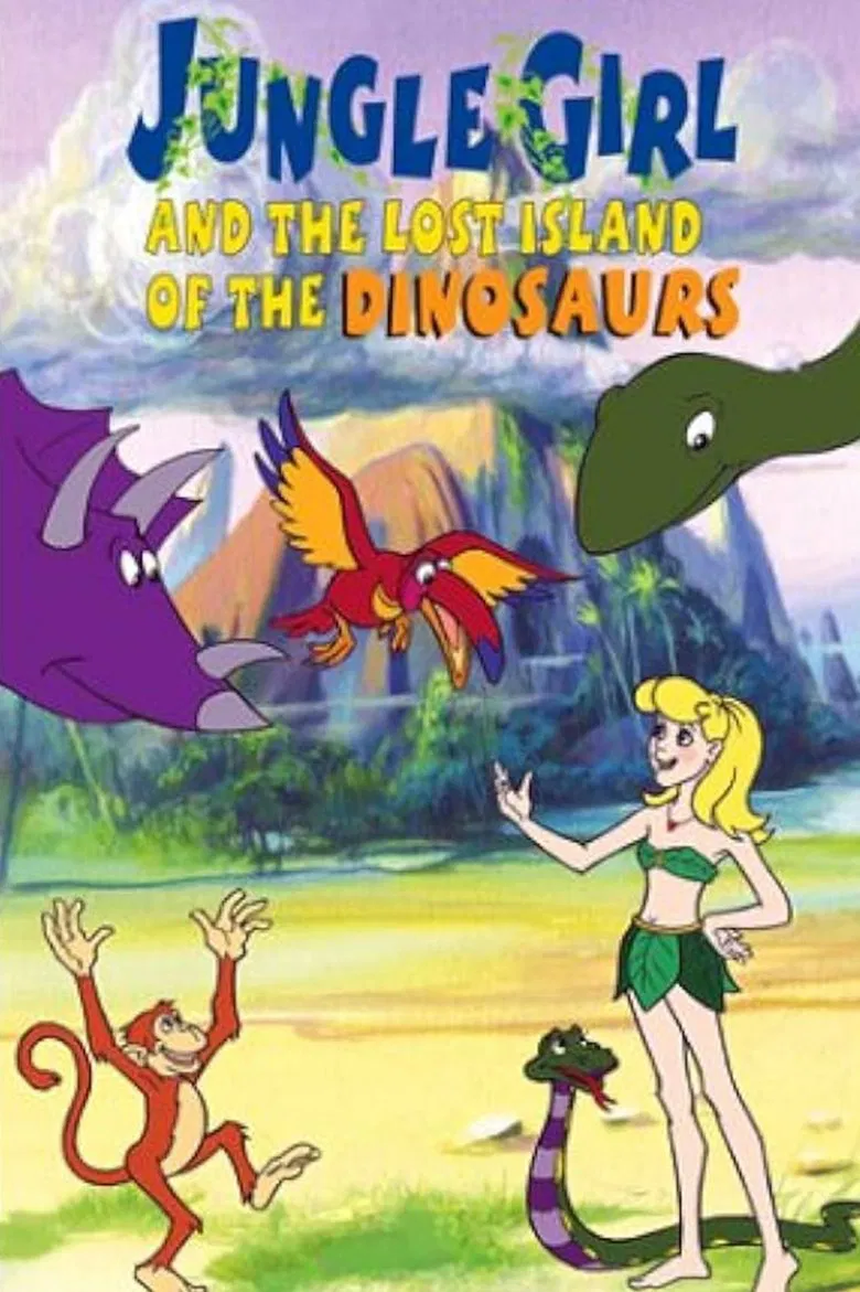 Jungle Girl and the Lost Island of Dinosaurs poster background