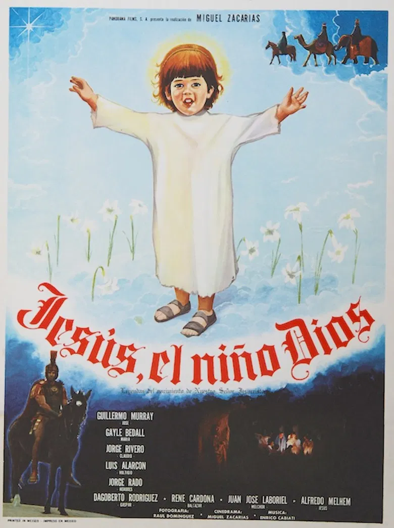 Jesús, el niño Dios poster background