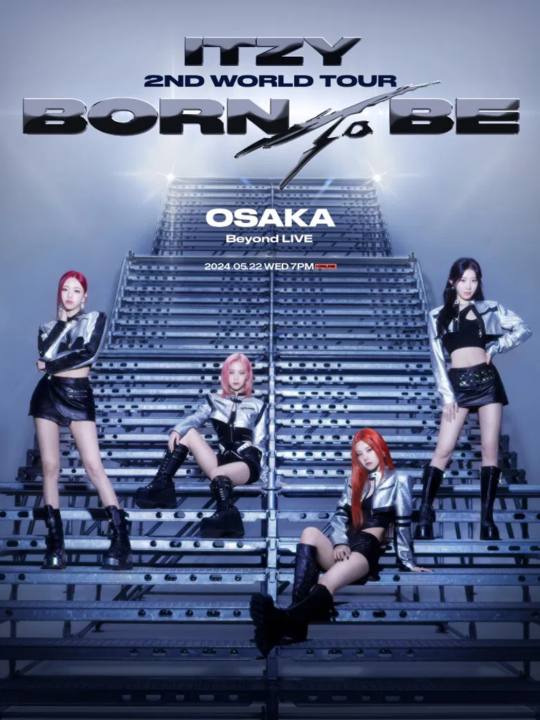ITZY 2ND WORLD TOUR BORN TO BE in OSAKA poster background