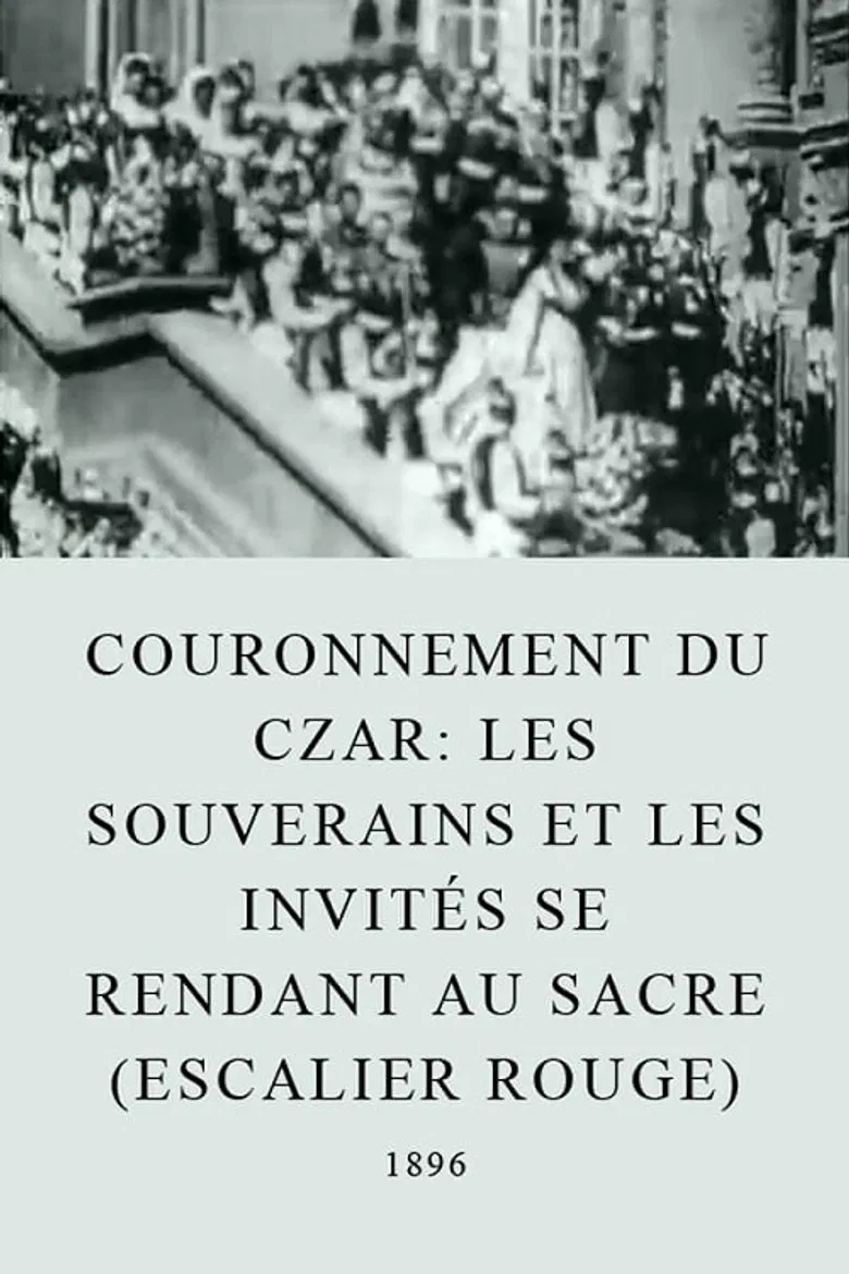 Les souverains et les invités se rendant au sacre (escalier rouge) poster background