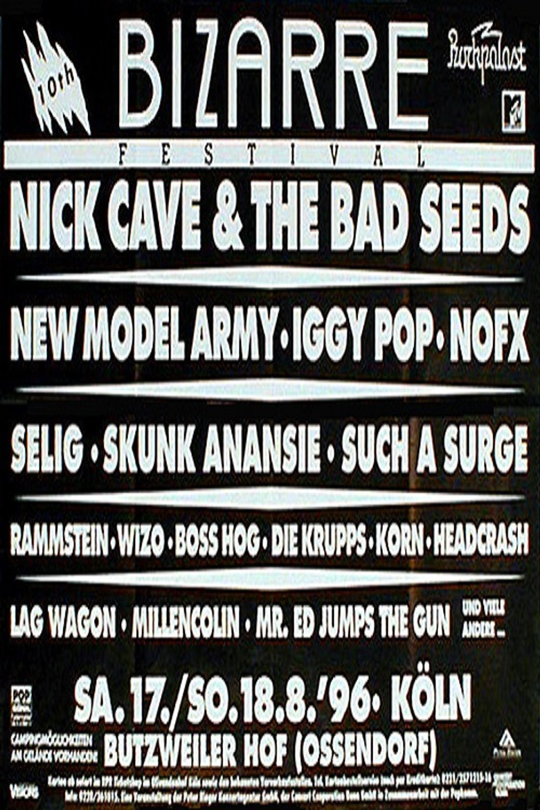 Prong: Live at Bizarre Festival poster background