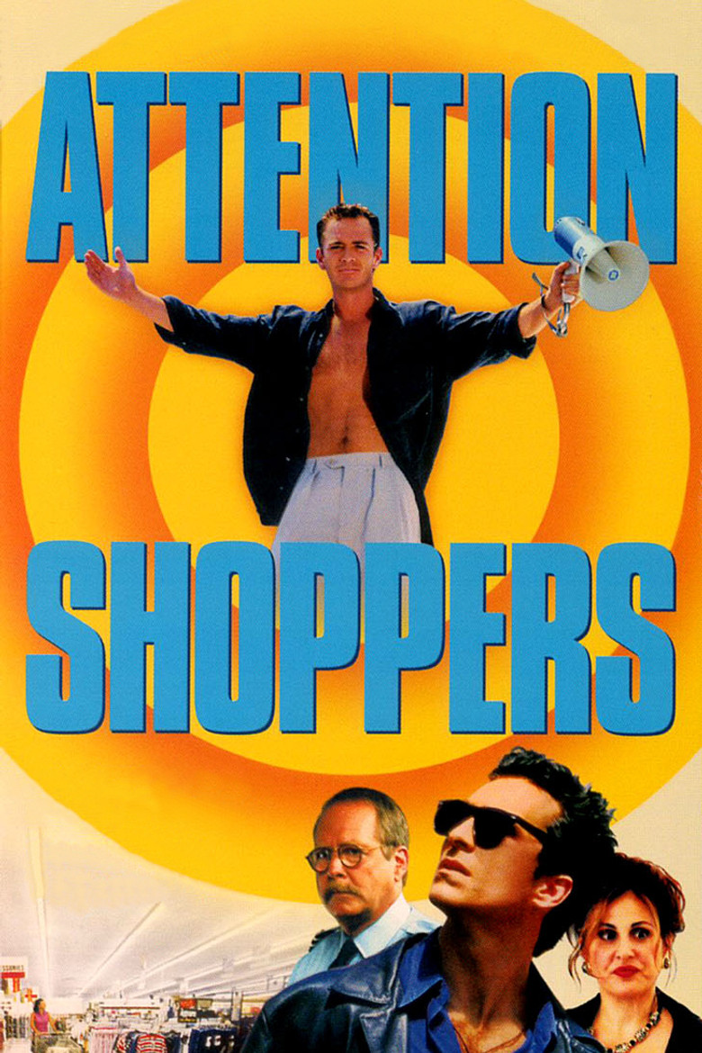 Attention Shoppers poster background