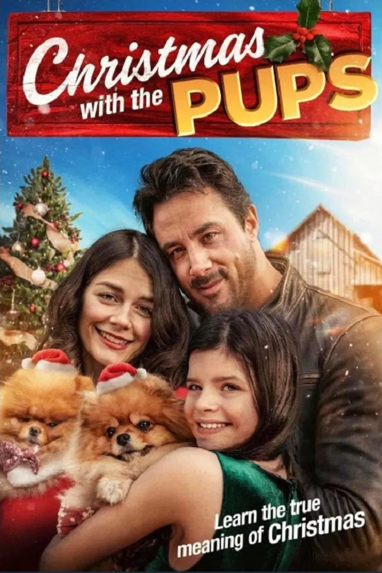 Christmas with the Pups poster background