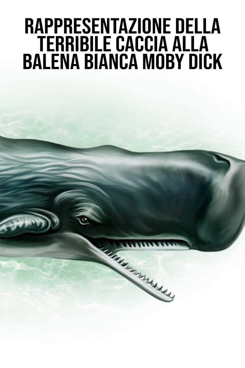 Rappresentazione della terribile caccia alla balena bianca Moby Dick poster background