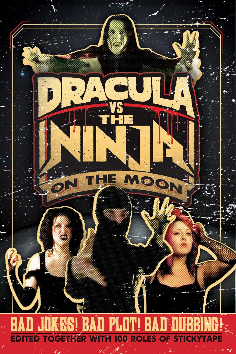 Dracula vs the Ninja on the Moon poster background