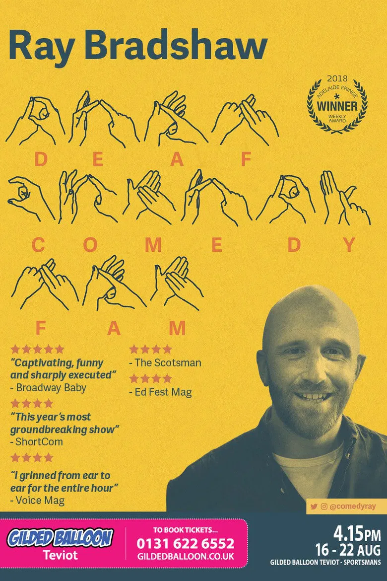 Ray Bradshaw - Deaf Comedy Fam poster background