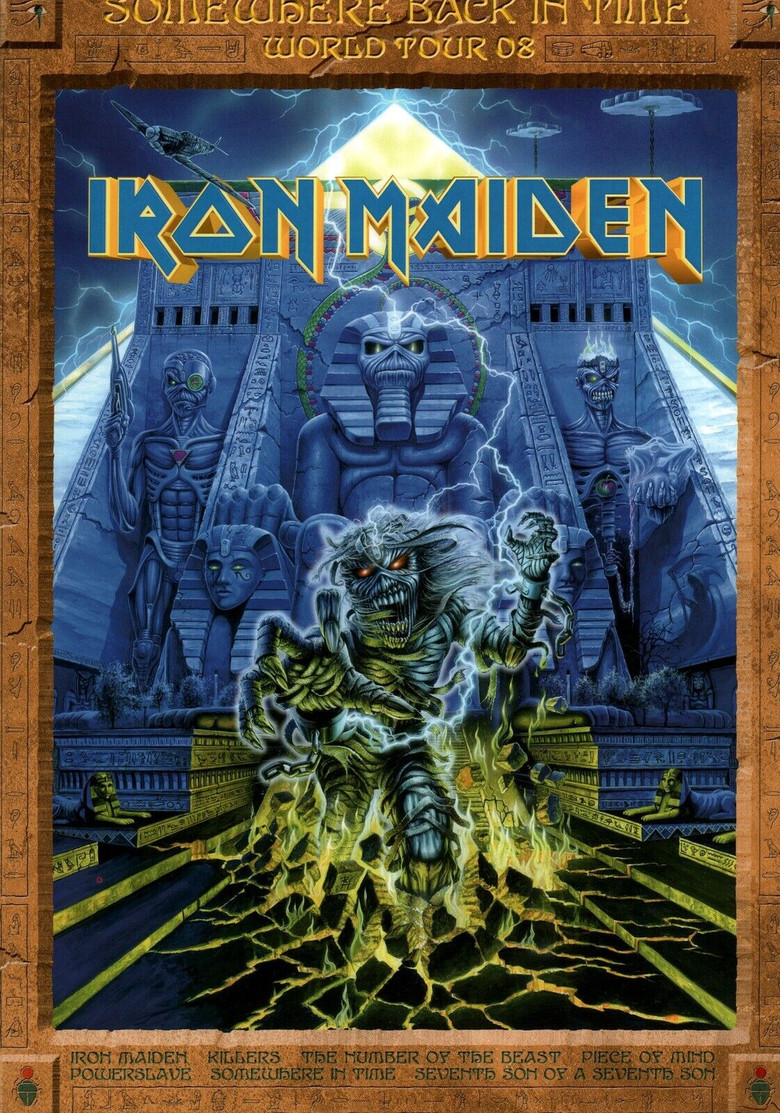 Iron Maden - Somewhere Back in Time World Tour '08, Mumbai India poster background