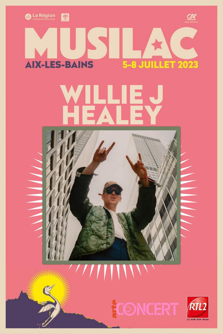 Willie J Healey - Musilac 2023 poster background