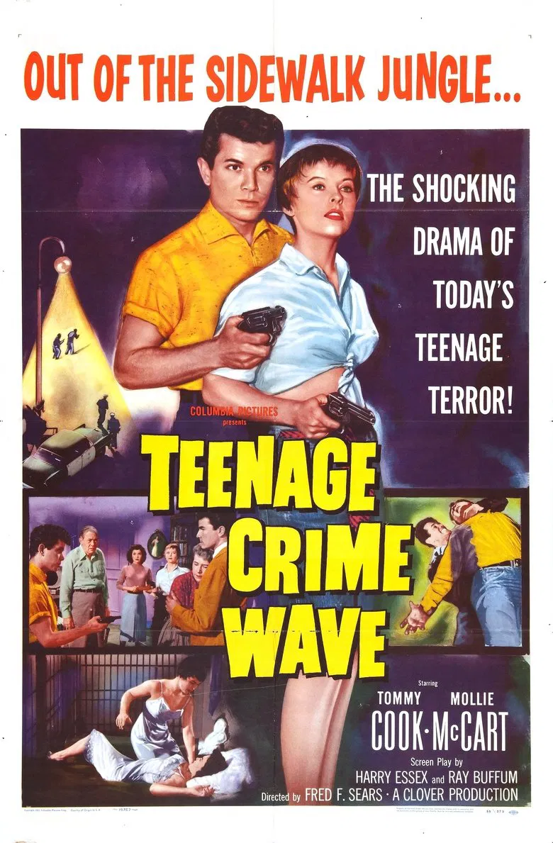 Teen-Age Crime Wave poster background