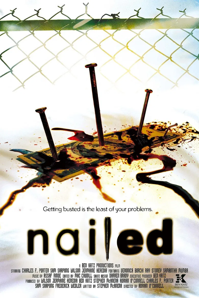 Nailed poster background