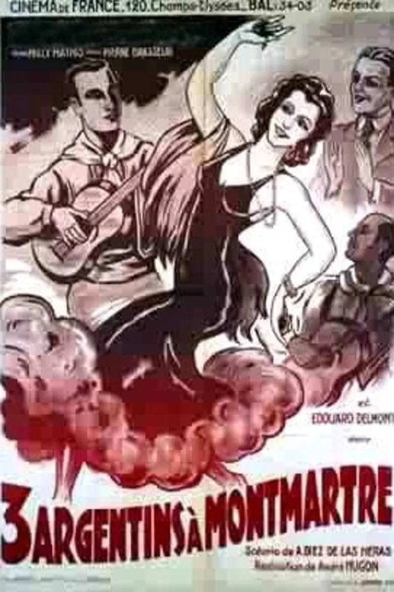 Three Argentines in Montmartre poster background