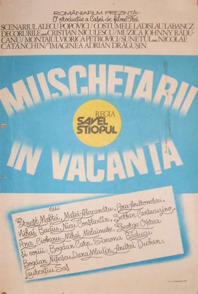 Mușchetarii în vacanță poster background