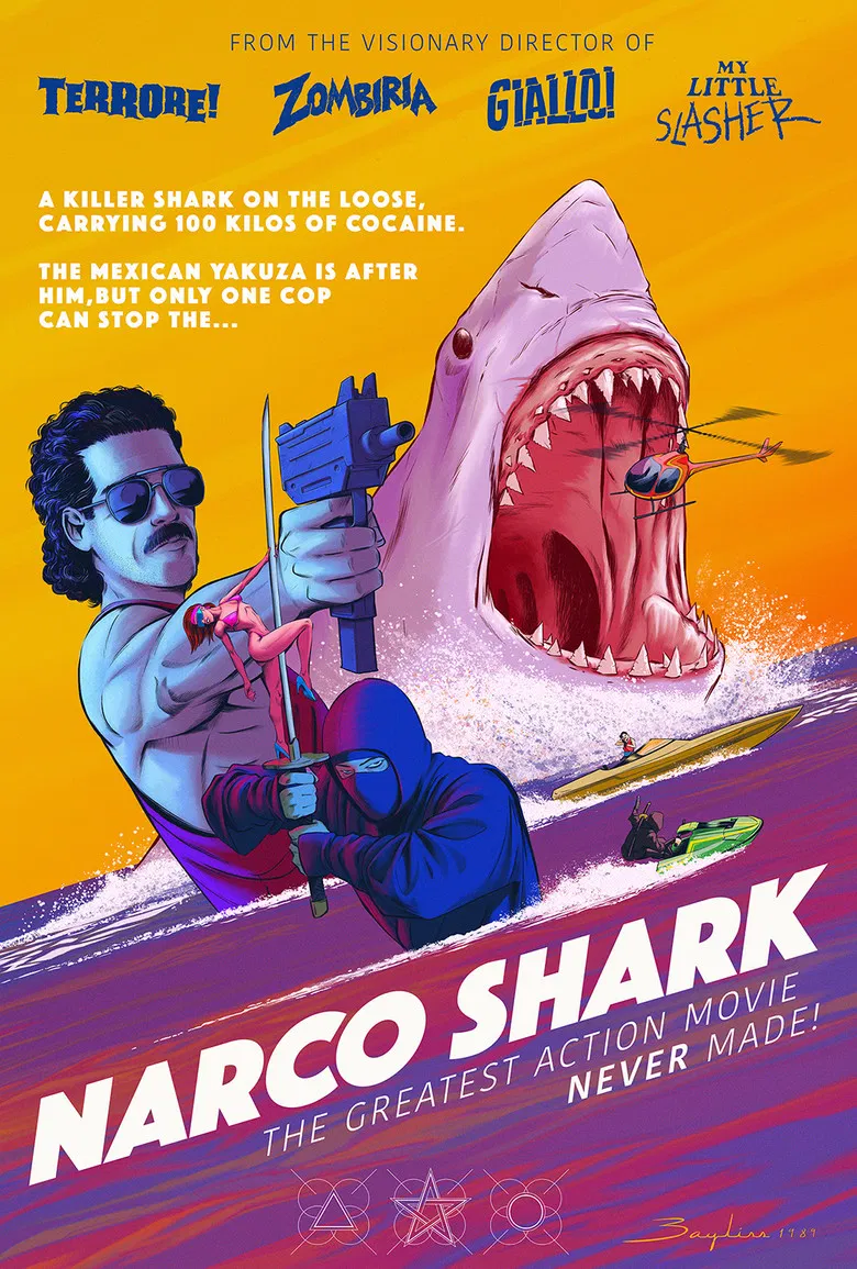 Narco Shark poster background