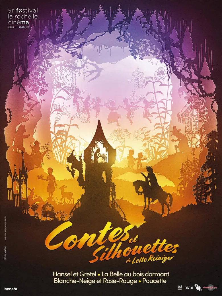 Contes et silhouettes poster background