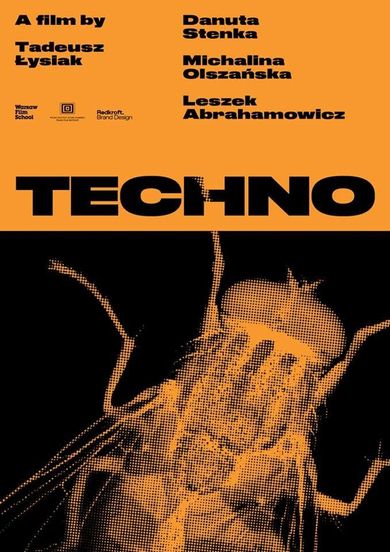 Techno poster background