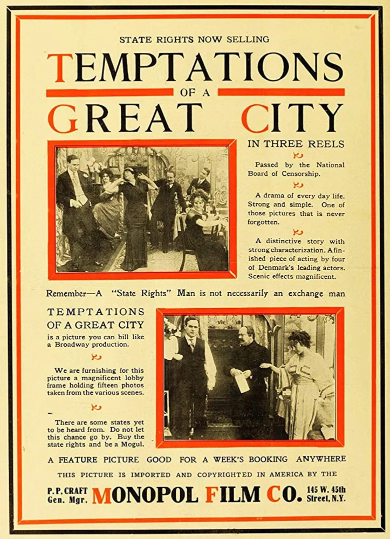 Temptations of a Great City poster background