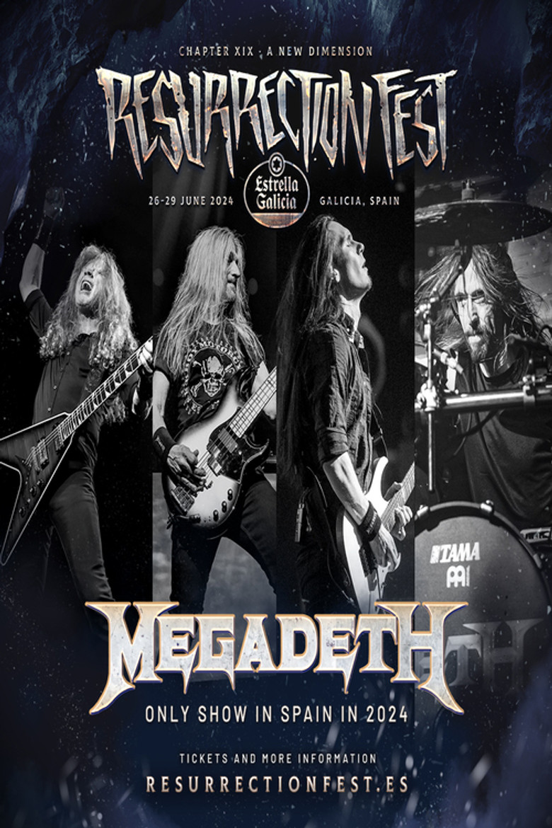 MEGADETH - Live at Resurrection Fest EG 2024 poster background