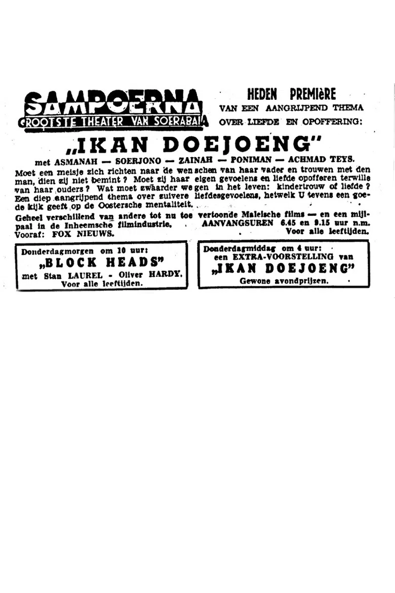 Ikan Doejoeng poster background