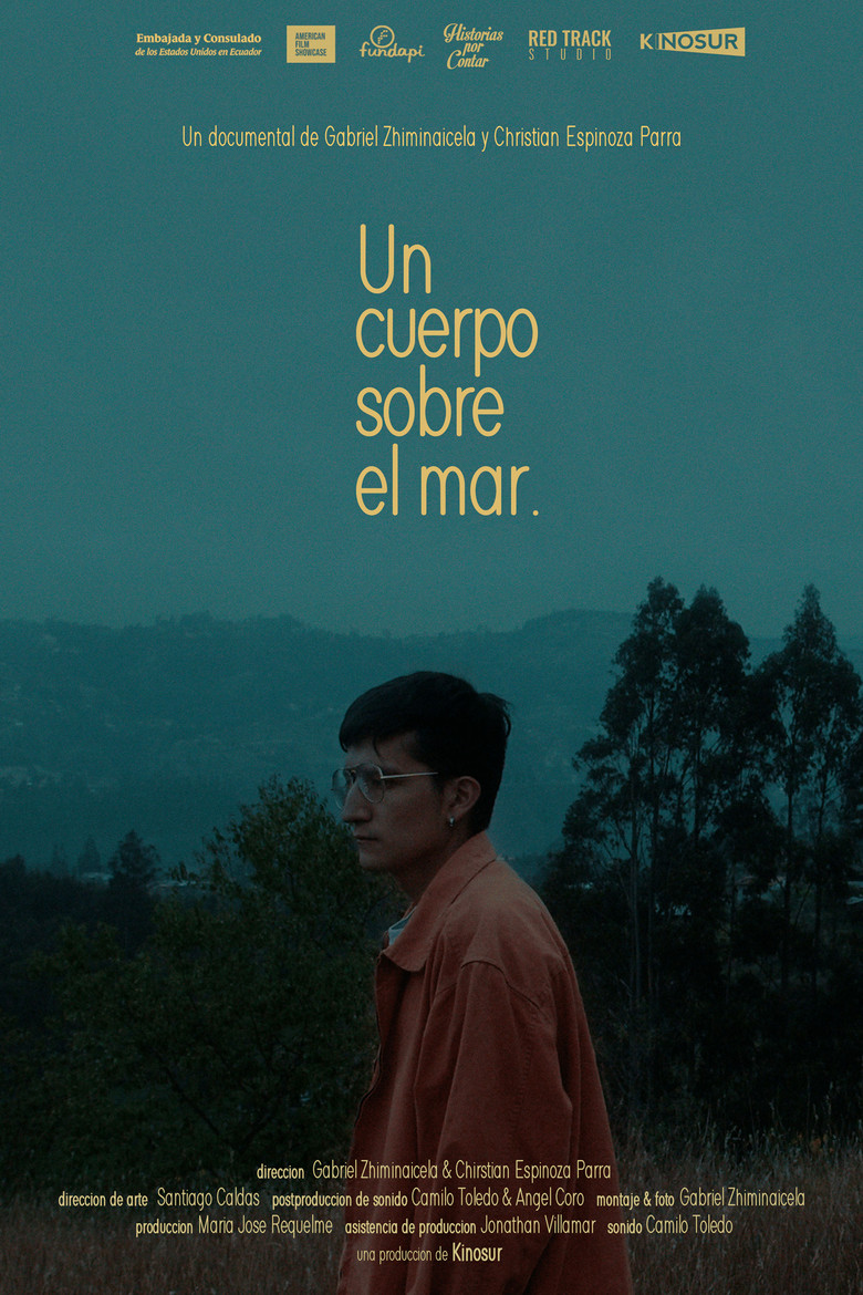 A body over the sea poster background