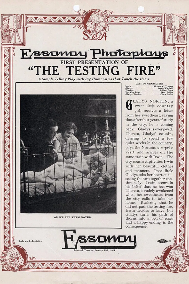 The Testing Fire poster background