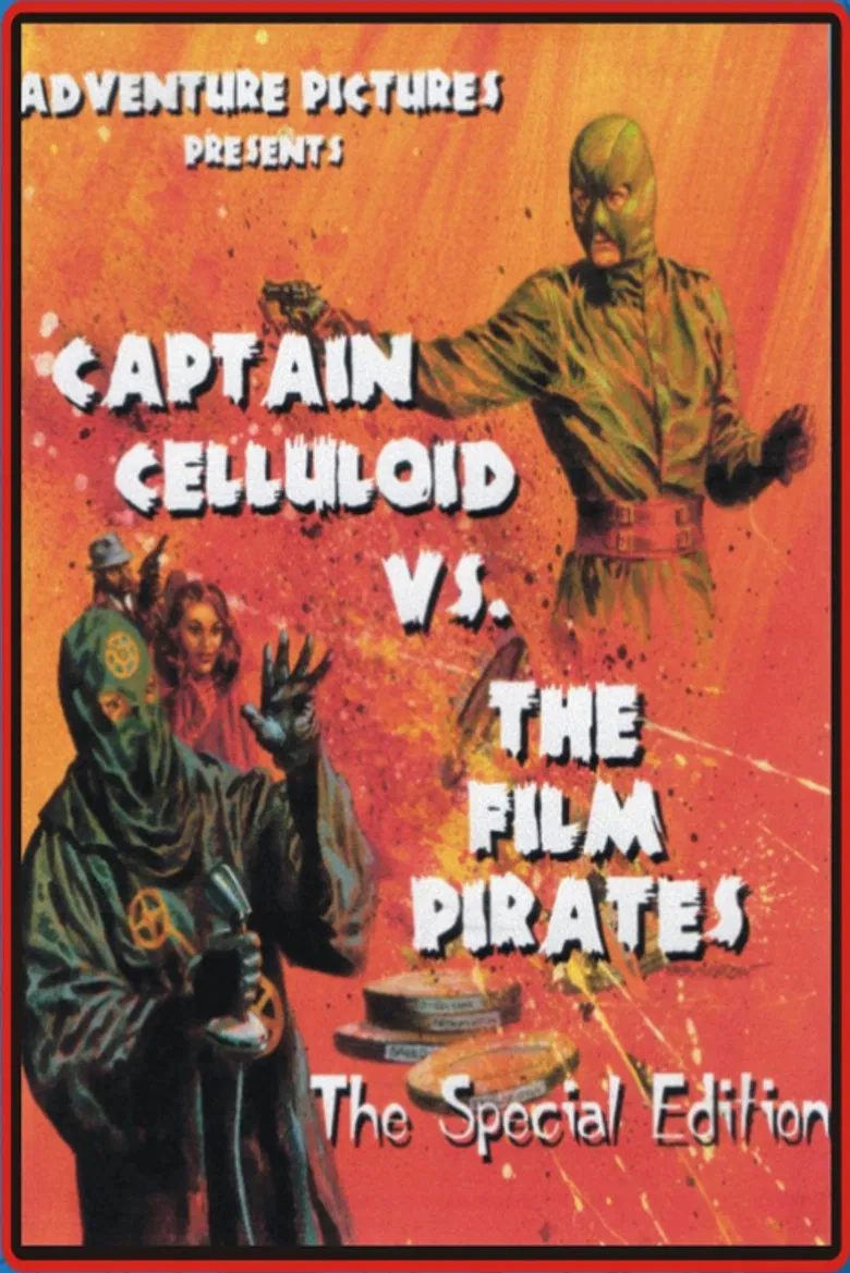 Captain Celluloid vs. the Film Pirates poster background