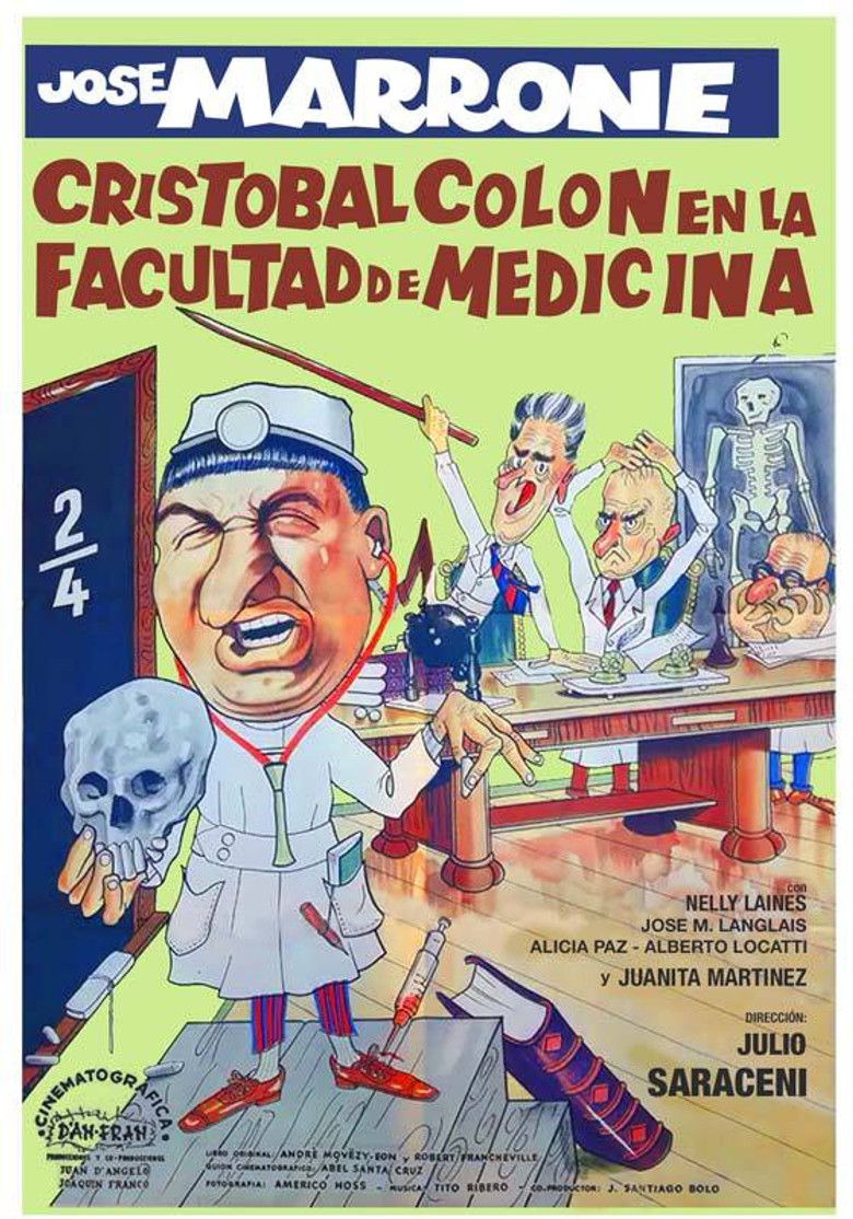 Cristóbal Colón en la Facultad de Medicina poster background