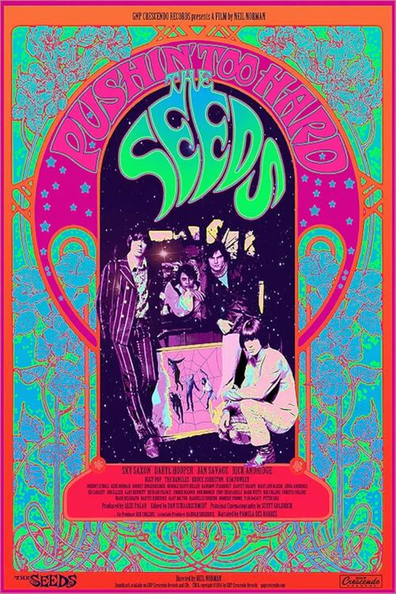 The Seeds: Pushin' Too Hard poster background
