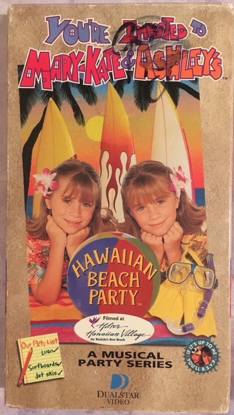 You're Invited to Mary-Kate and Ashley's Hawaiian Beach Party poster background