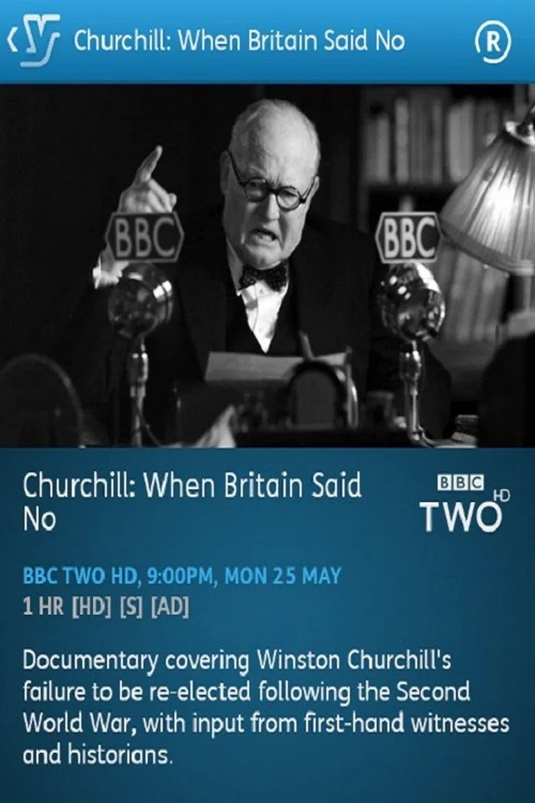 Churchill: When Britain Said No poster background