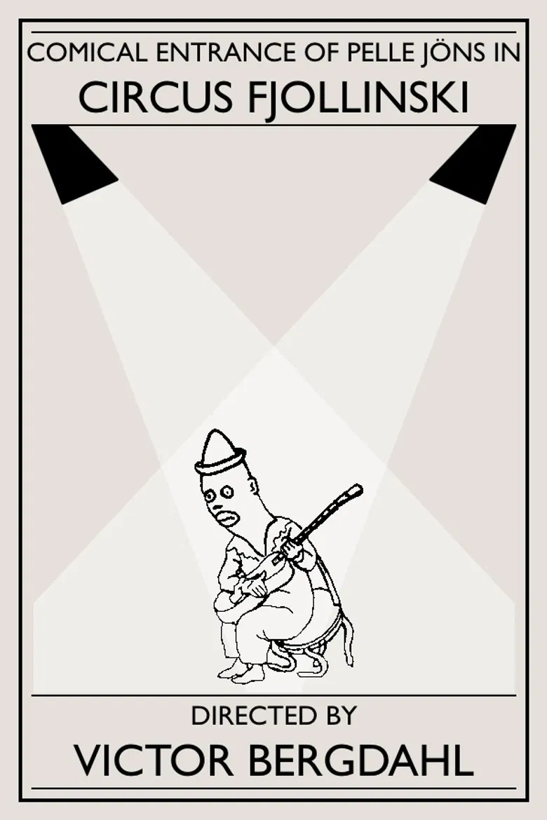 Comical entrance of Pelle Jöns in Circus Fjollinski poster background