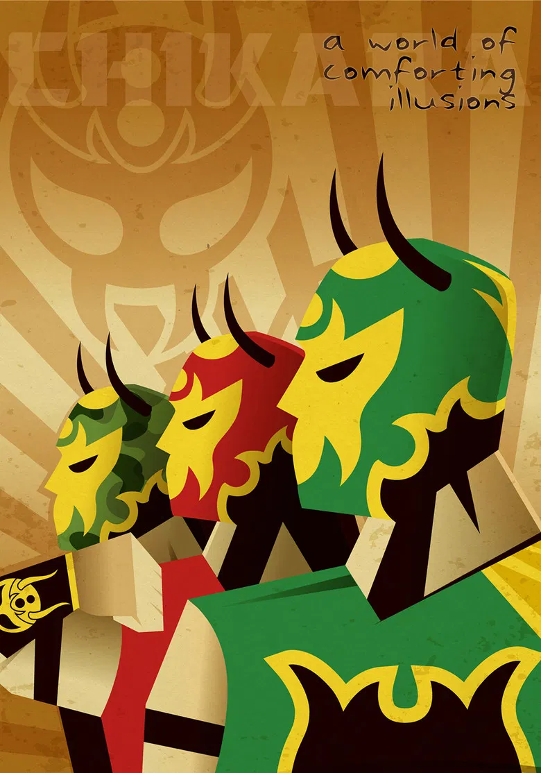 CHIKARA A World Of Comforting Illusions poster background