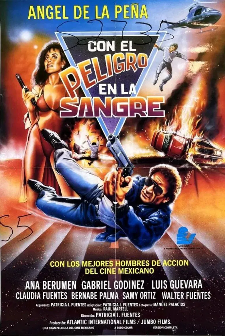 Con el peligro en la sangre poster background