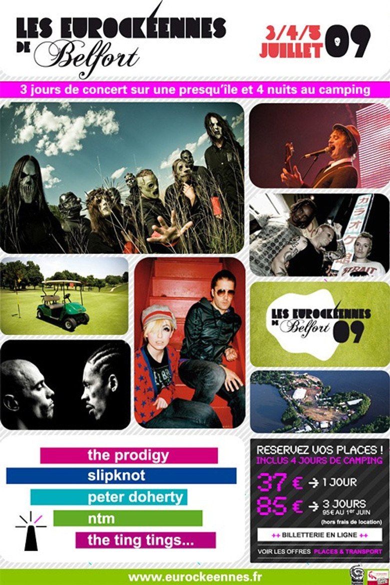 Slipknot Live - Eurockéennes de Belfort 2009 poster background