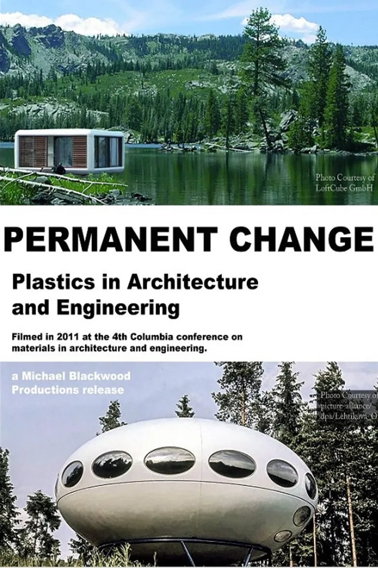 Permanent Change: Plastics in Architecture and Engineering poster background