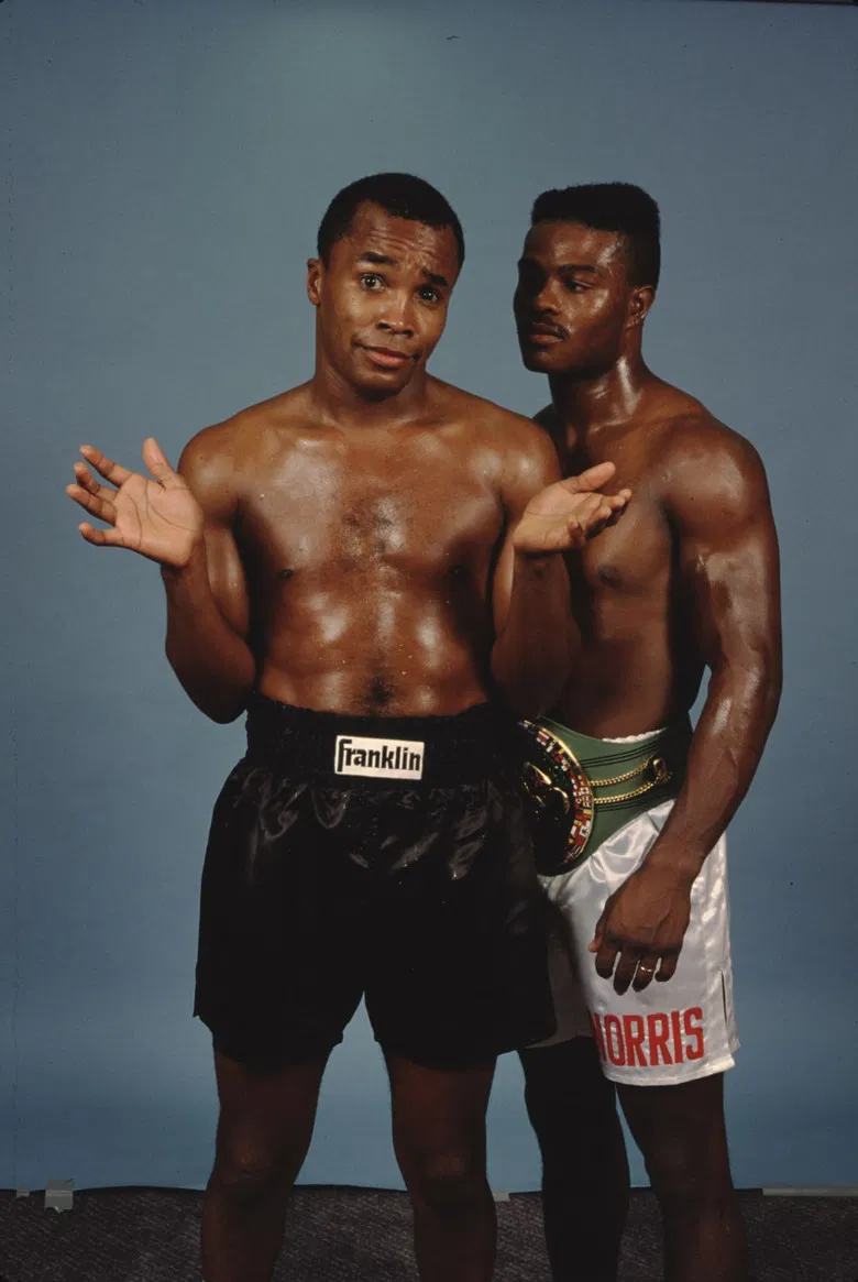 Sugar Ray Leonard vs. Terry Norris poster background