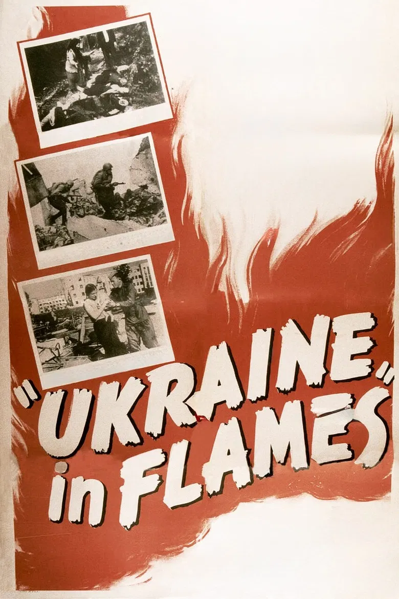 Ukraine in Flames poster background