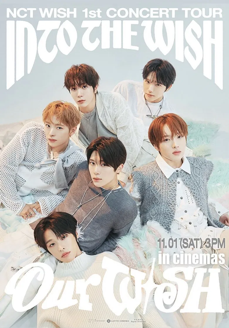 NCT WISH 1st CONCERT TOUR 'INTO THE WISH: Our WISH' in Cinemas poster background