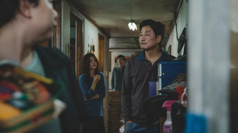 The iconic flood scene showing the descent