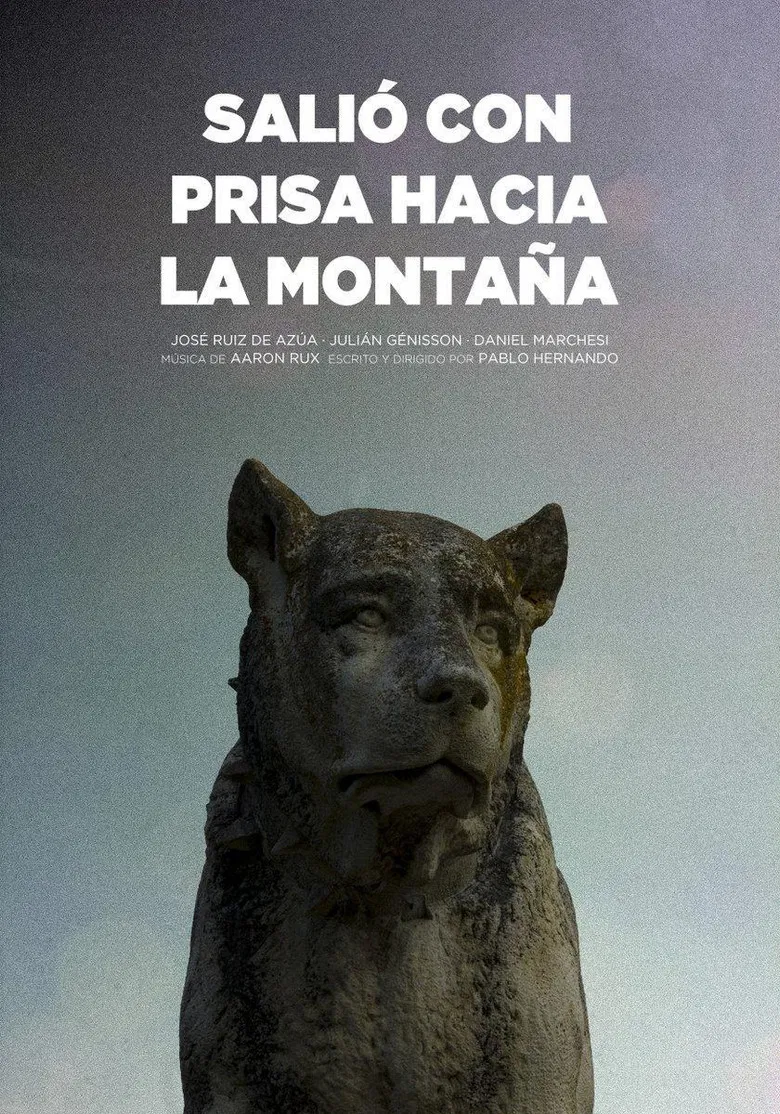 Salió con prisa hacia la montaña poster background