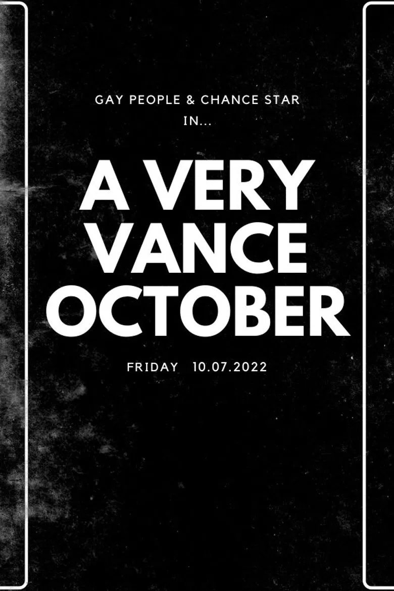 A Very Vance October poster background