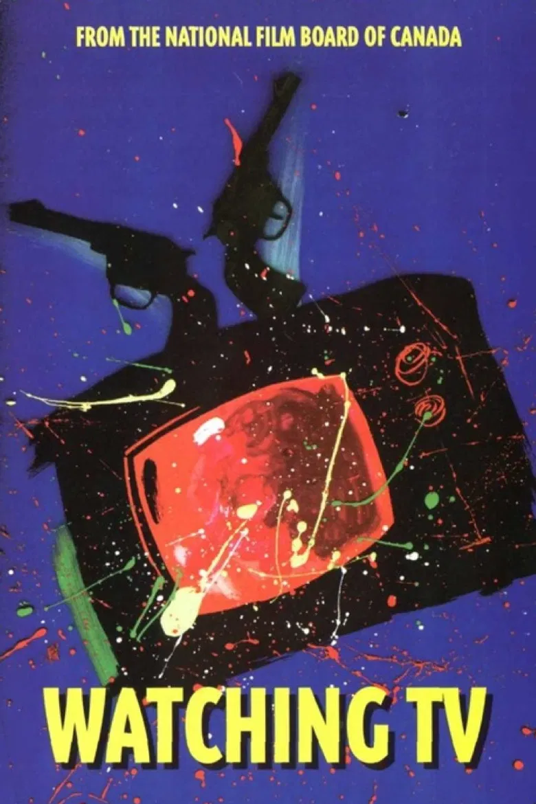 Watching TV poster background