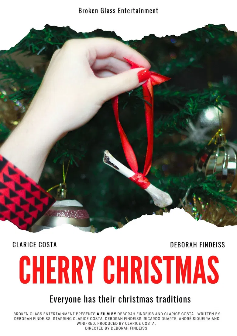 Cherry Christmas poster background